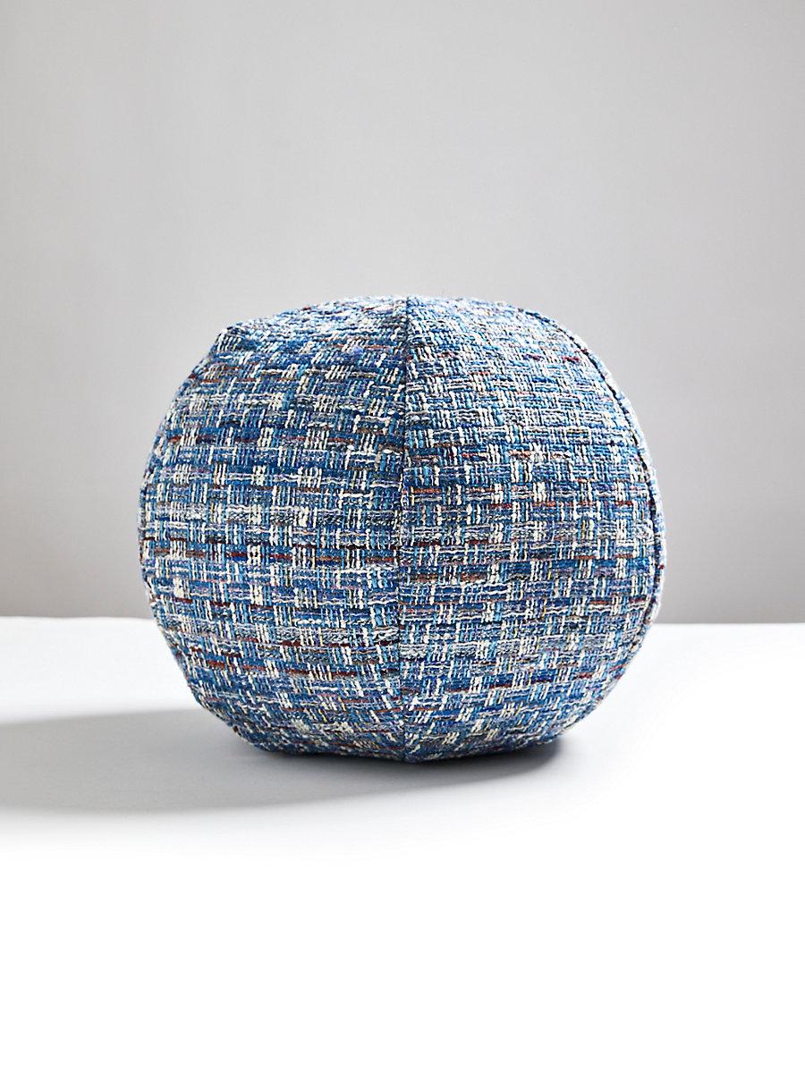 Scalamandre Faye 12 Dia - Blue Wood Decorative Pillow