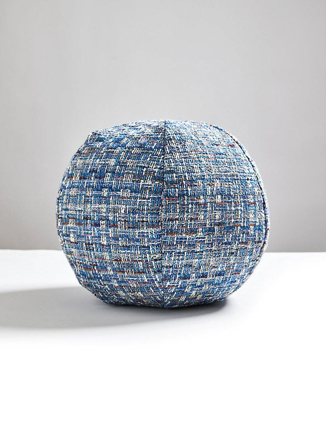 Scalamandre Faye 12 Dia - Blue Wood Decorative Pillow