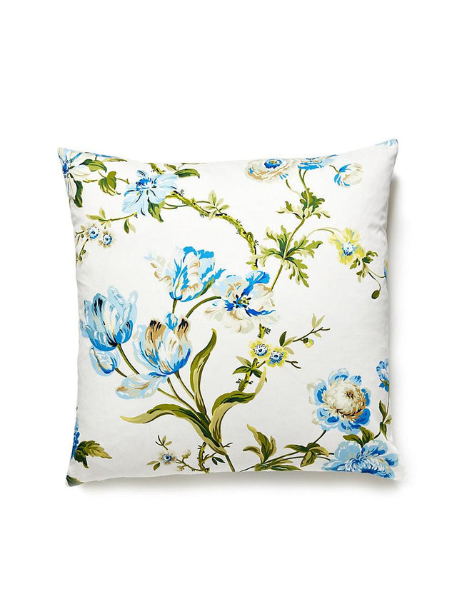 Scalamandre Botanical Garden 22 X 22 - Porcelain Blue Decorative Pillow