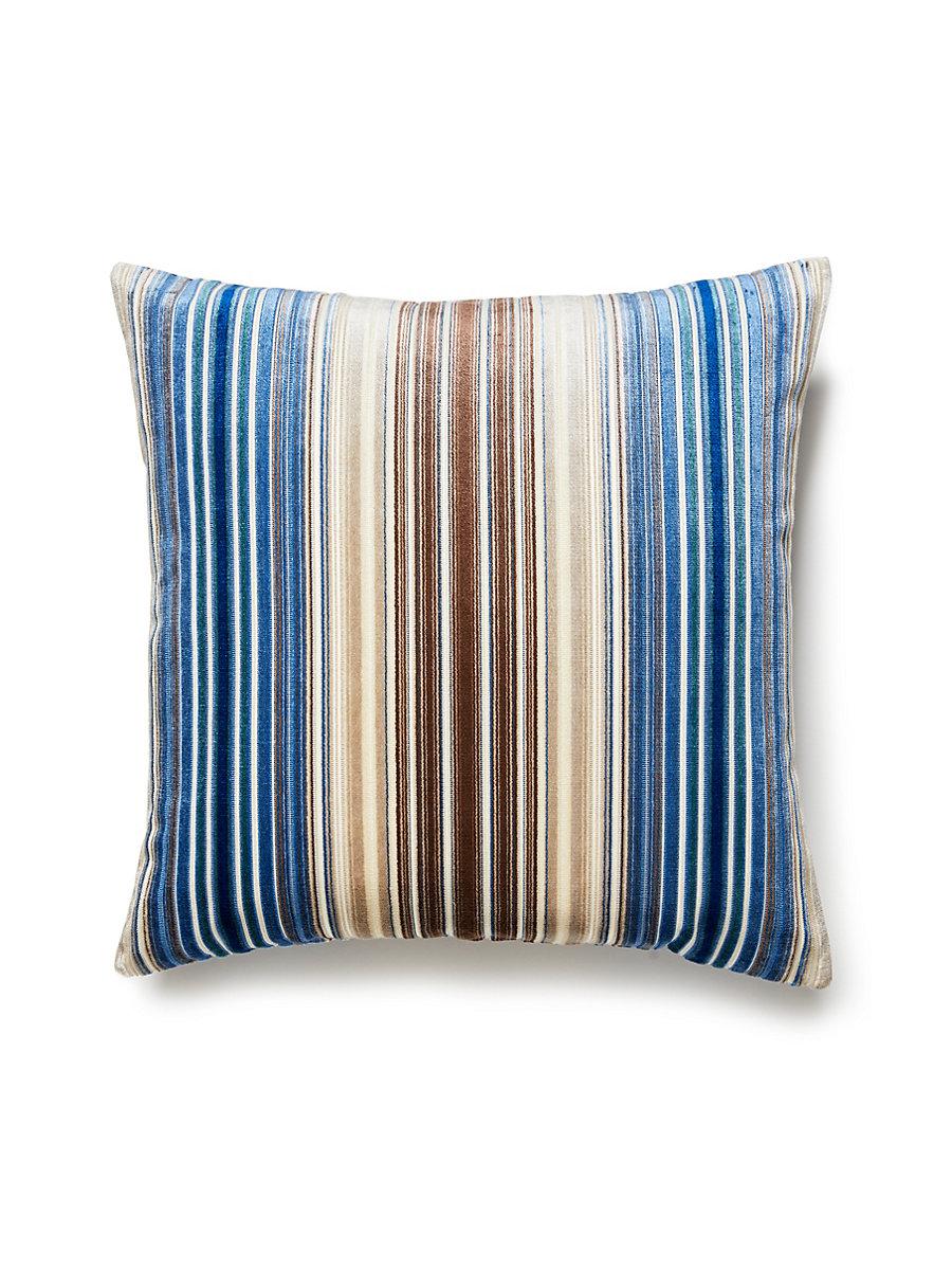 Scalamandre Timberlake Velvet 22 X 22 - Blue Wood Decorative Pillow