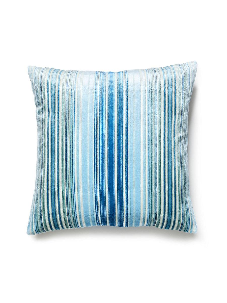 Scalamandre Timberlake Velvet 22 X 22 - Blue Jay Decorative Pillow