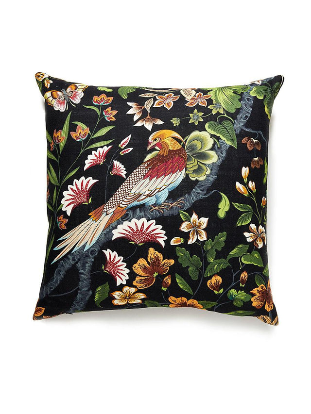 Scalamandre Botany Bay 24 X 24 - Black Ruby Decorative Pillow