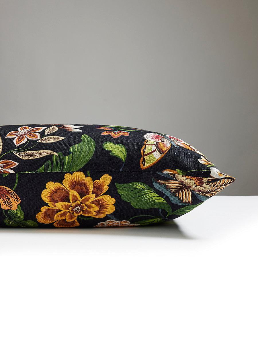Scalamandre Botany Bay 24 X 24 - Black Ruby Decorative Pillow