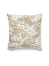 Scalamandre Tails Tale 22 X 22 - Travertine Decorative Pillow