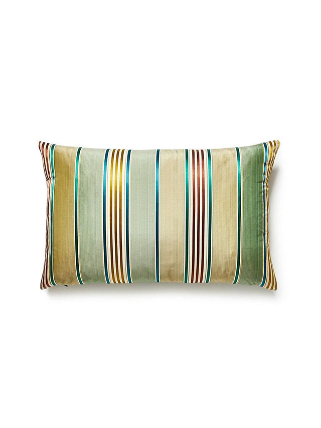 Scalamandre Charlotte Stripe 14 X 22 - Moss Decorative Pillow