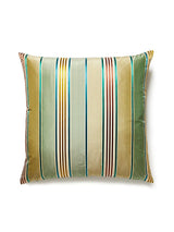 Scalamandre Charlotte Stripe 22 X 22 - Moss Decorative Pillow