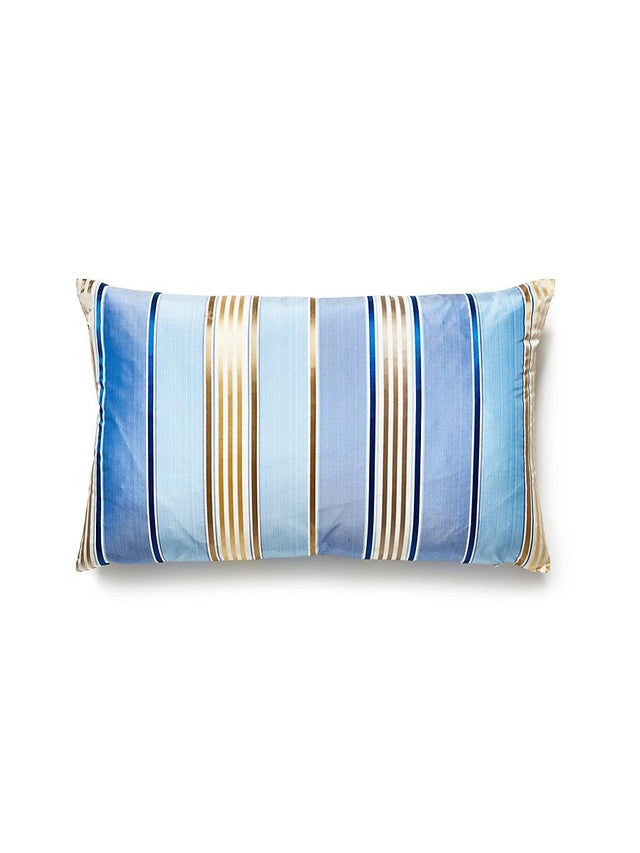 Scalamandre Charlotte Stripe 14 X 22 - Marine Decorative Pillow