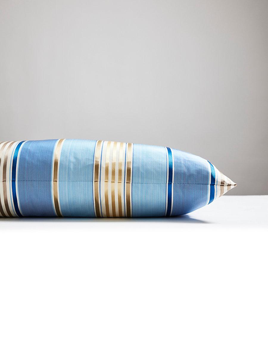 Scalamandre Charlotte Stripe 14 X 22 - Marine Decorative Pillow