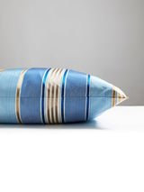 Scalamandre Charlotte Stripe 22 X 22 - Marine Decorative Pillow
