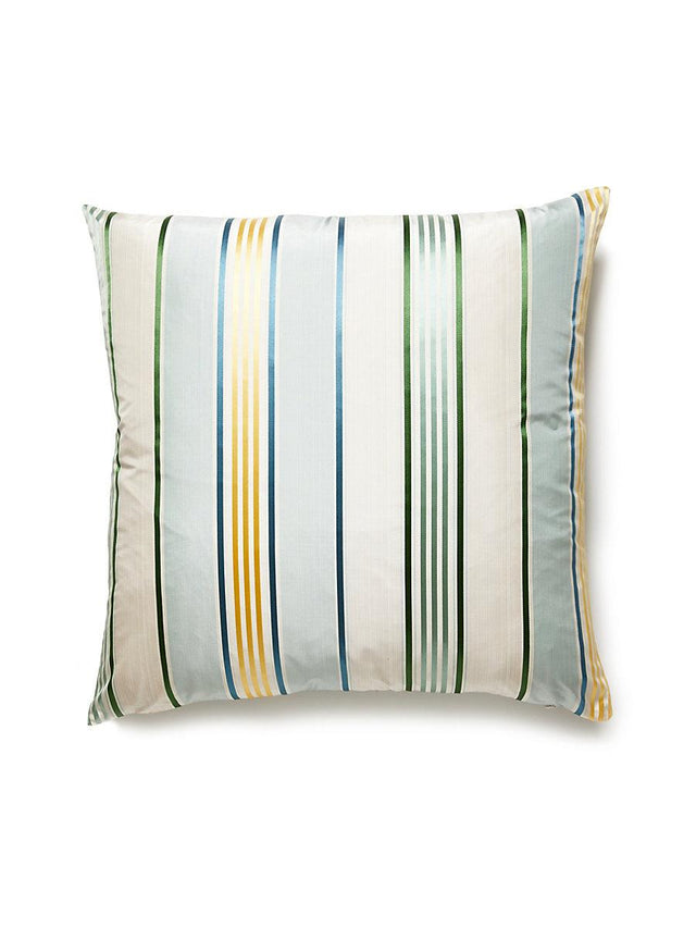 Scalamandre Charlotte Stripe 22 X 22 - Celadon Decorative Pillow