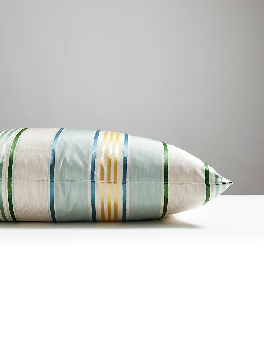 Scalamandre Charlotte Stripe 22 X 22 - Celadon Decorative Pillow