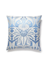 Scalamandre Estate Damask 22 X 22 - Blue Jay Decorative Pillow