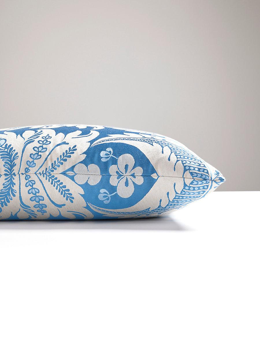 Scalamandre Estate Damask 22 X 22 - Blue Jay Decorative Pillow