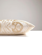 Scalamandre Estate Damask 22 X 22 - Travertine Decorative Pillow