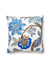 Scalamandre Hillside Crewel 22 X 22 - Blue Wood Decorative Pillow
