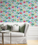 Harrison Howard ENCHANTED GARDEN ROBIN'S EGG Wallpaper