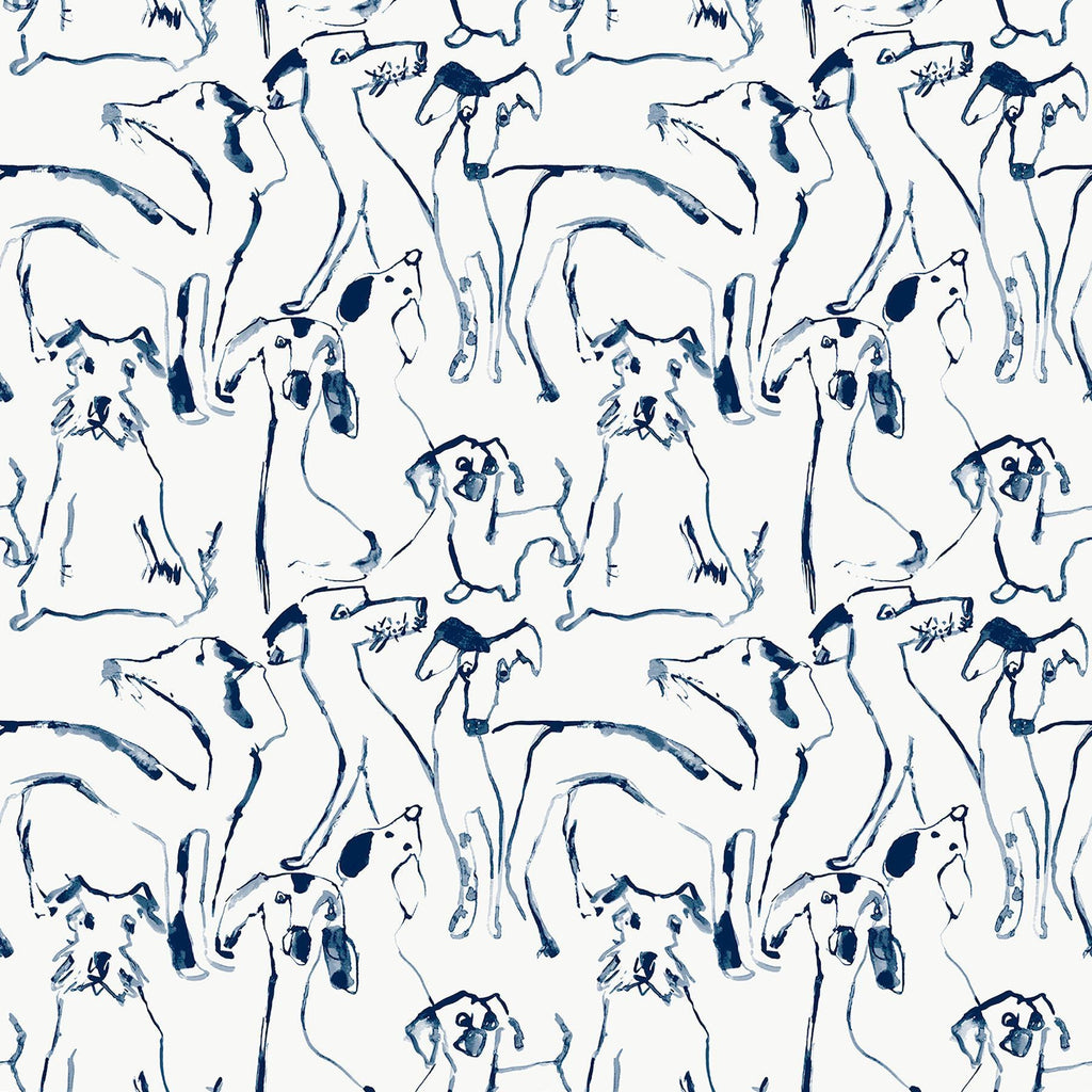 Surface Style DOG DOODLE NAVY Wallpaper