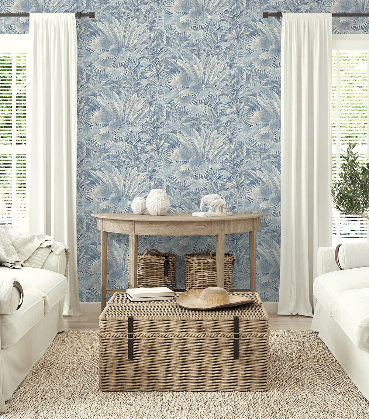 Tommy Bahama BAHAMIAN BREEZE AZURE Wallpaper