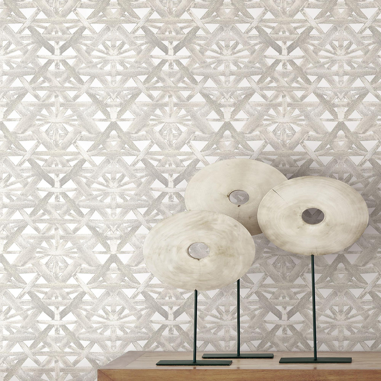 Tommy Bahama RATTAN LATTICE COCONUT Wallpaper