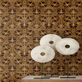Tommy Bahama RATTAN LATTICE PECAN Wallpaper