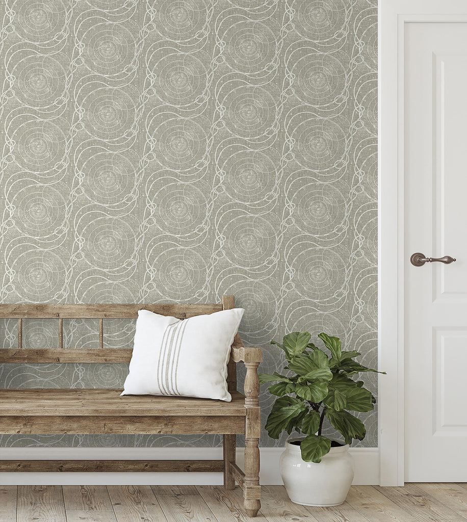 Tommy Bahama ROPES & SPHERES COCONUT Wallpaper