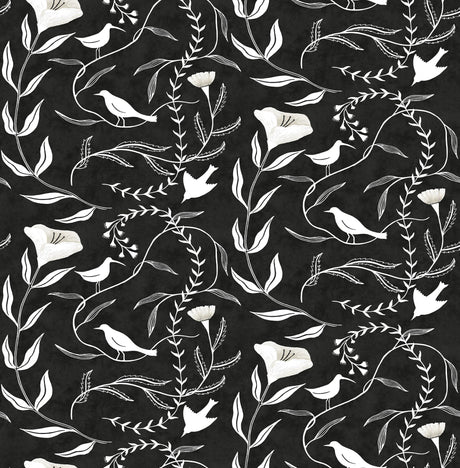 Elana Gabrielle BIRDSONG COAL Wallpaper