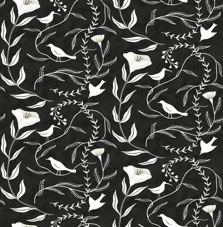 Elana Gabrielle BIRDSONG COAL Wallpaper