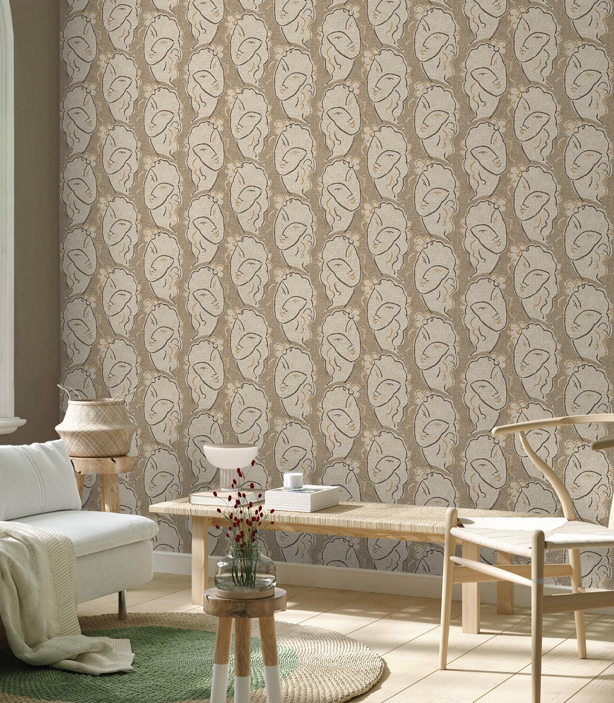 Surface Style BEAU VISAGE LINEN Wallpaper