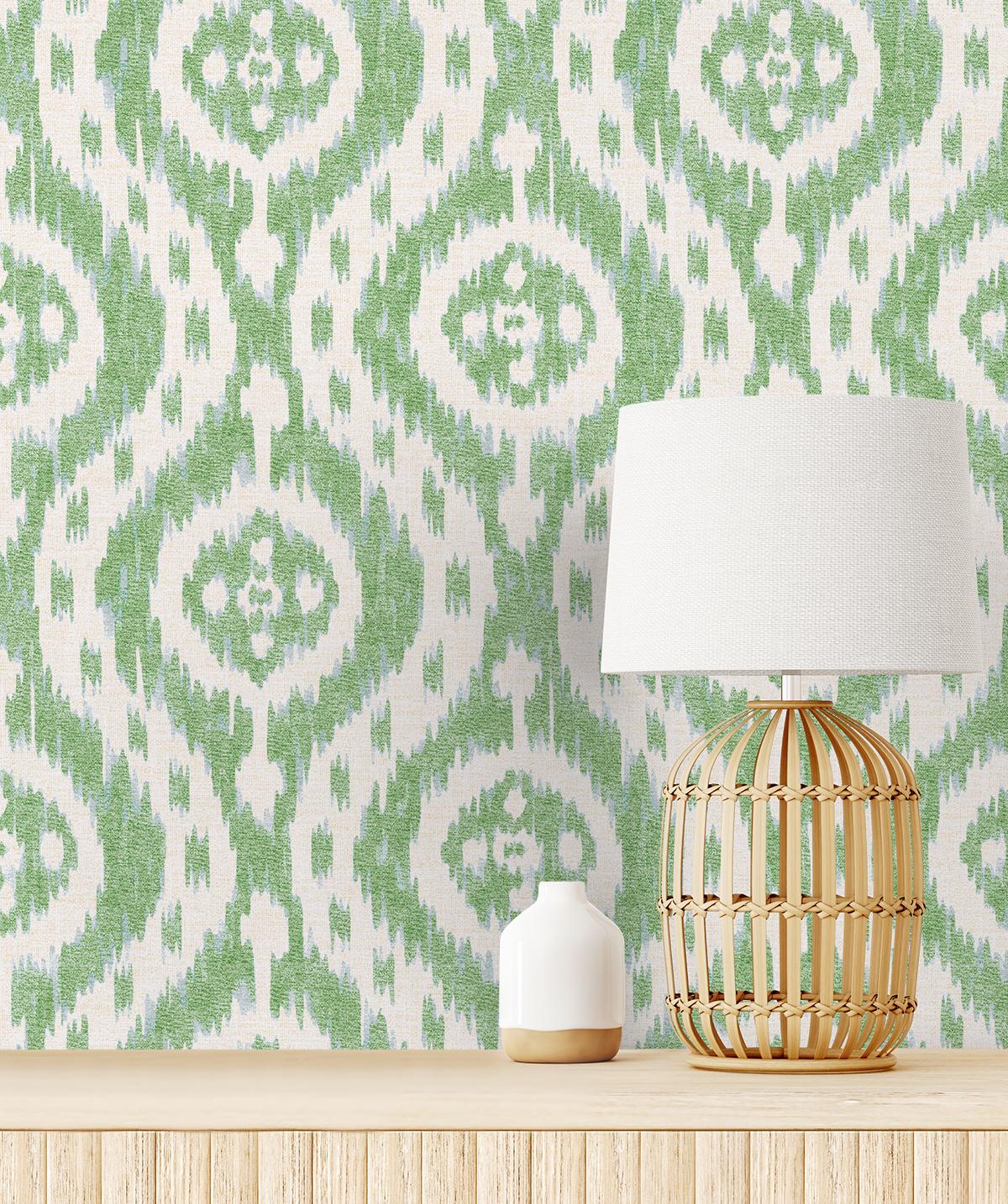 Surface Style IKAT TRACERY MATCHA Wallpaper