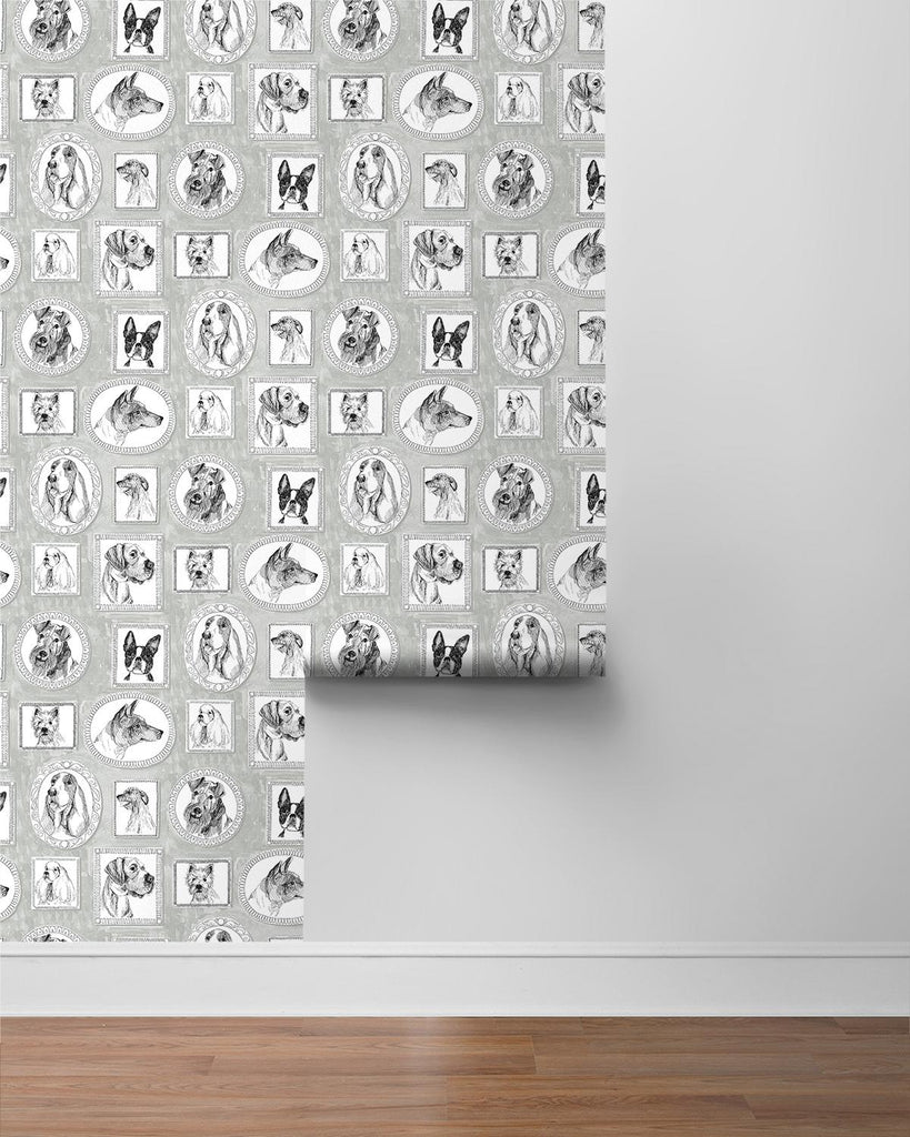 Surface Style PUP PORTRAITS SILVER Wallpaper