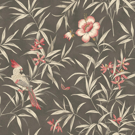 Surface Style Bamboo Garden Cinder Wallpaper