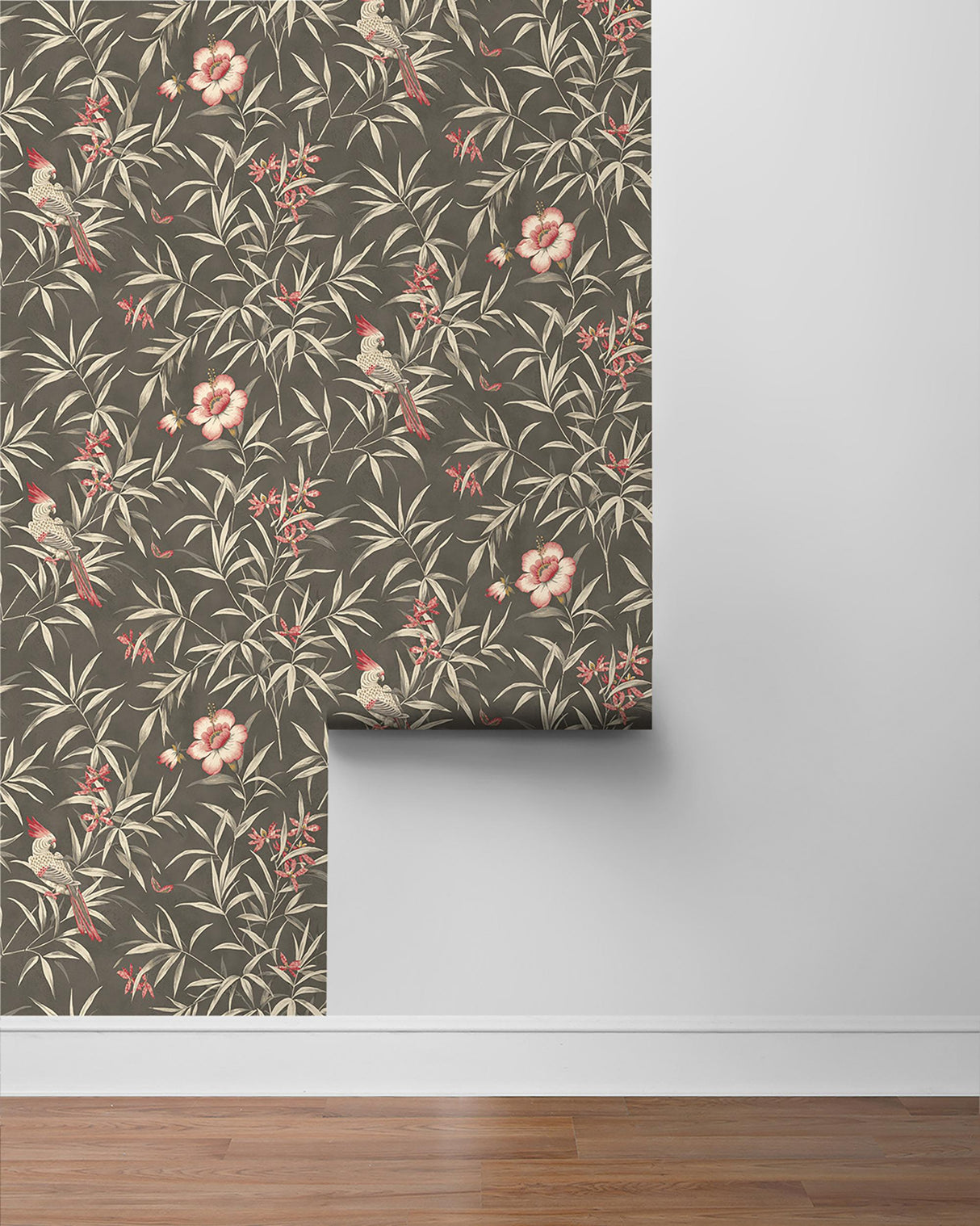 Surface Style Bamboo Garden Cinder Wallpaper