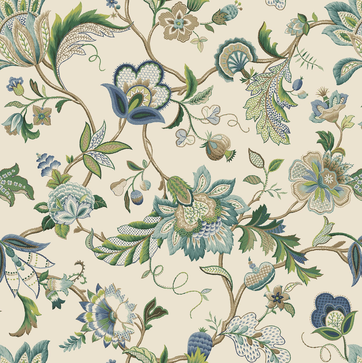 Surface Style Brissac Blue Bonnet Wallpaper
