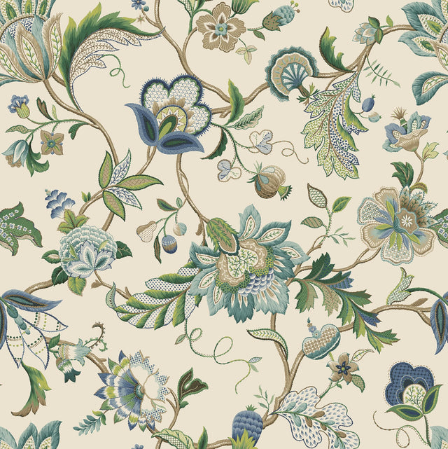 Surface Style Brissac Blue Bonnet Wallpaper