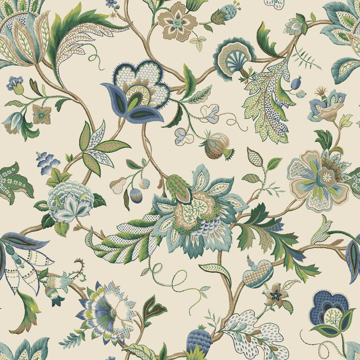 Surface Style Brissac Blue Bonnet Wallpaper