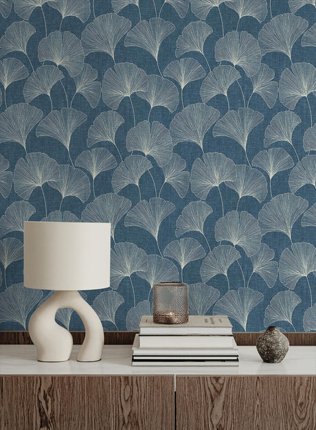 Surface Style Ginko Denim Wallpaper