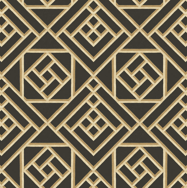 Surface Style Latticework Noir Wallpaper