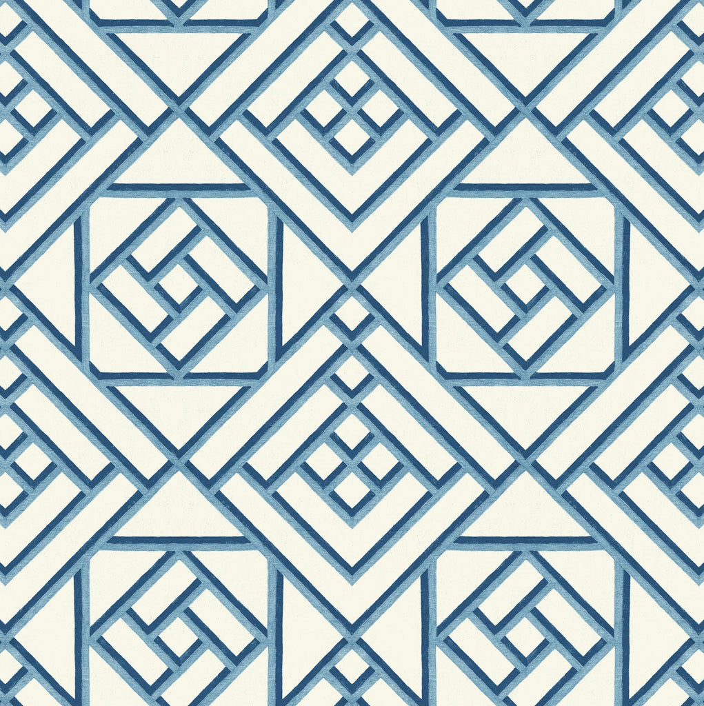 Surface Style Latticework Wedgewood Blue Wallpaper