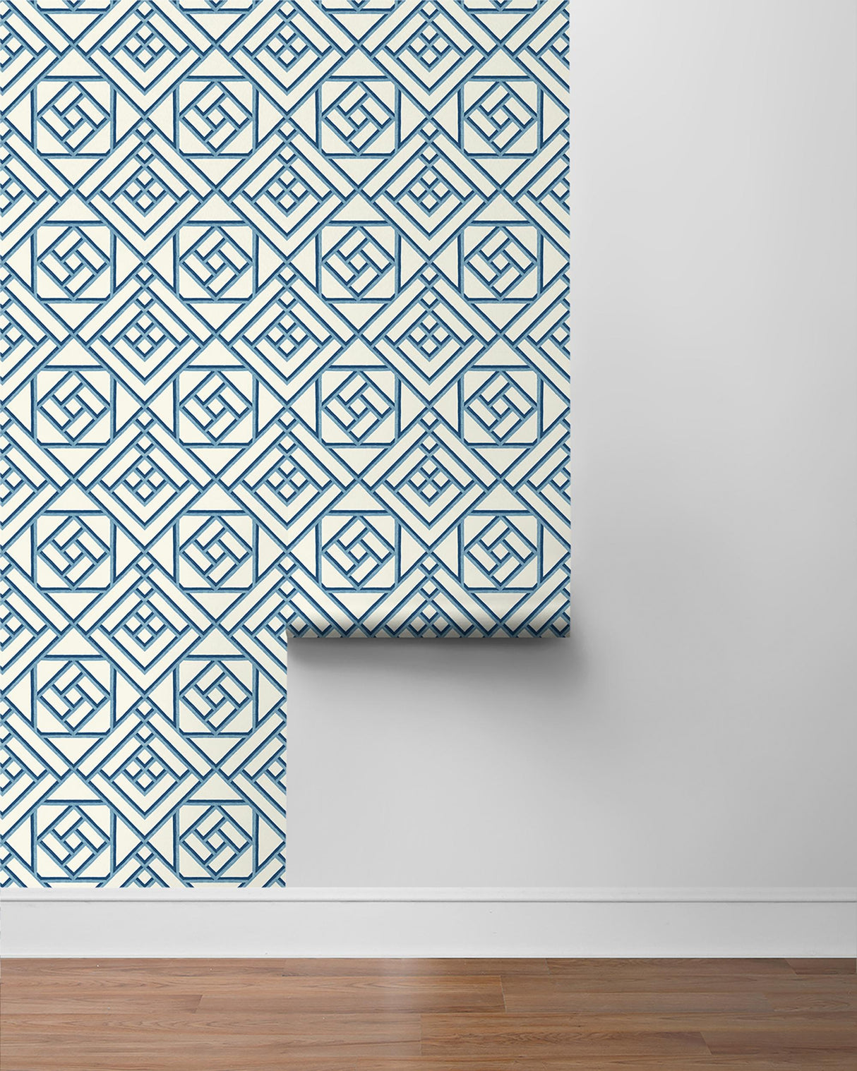 Surface Style Latticework Wedgewood Blue Wallpaper