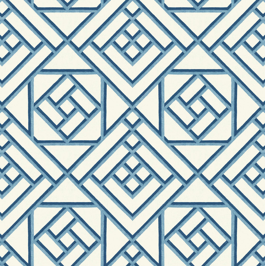 Surface Style Latticework Wedgewood Blue Wallpaper
