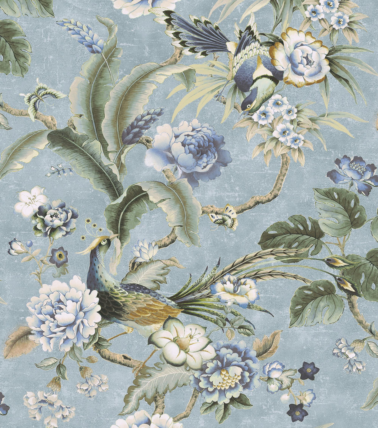 Surface Style Passerine Pavilion Charcoal Wallpaper