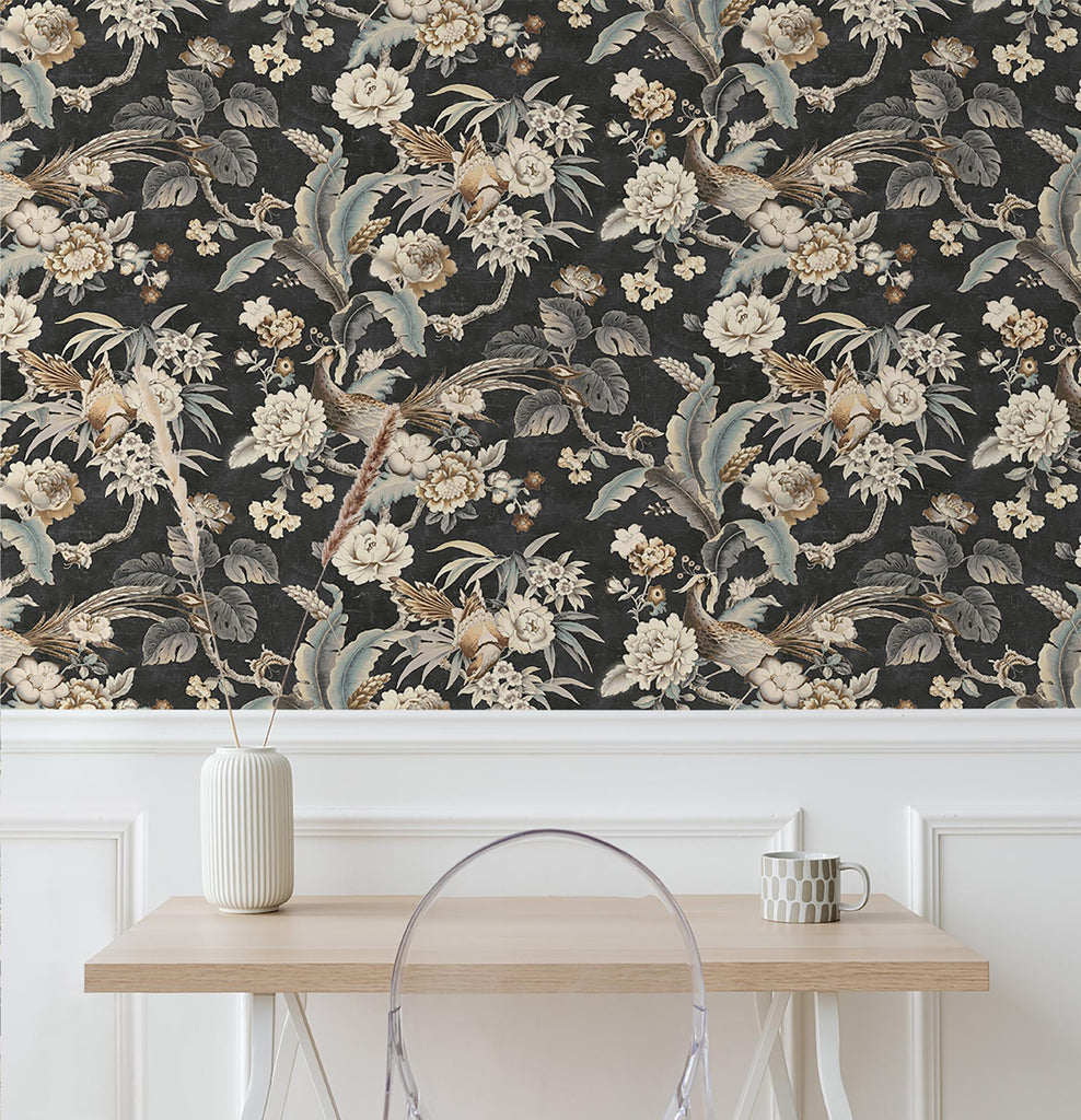 Surface Style Passerine Pavilion Gardenia Wallpaper
