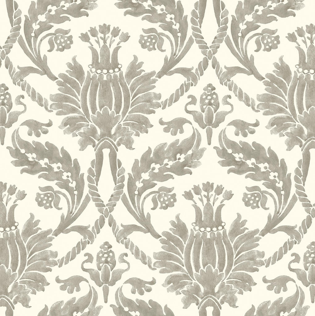 Surface Style Tulip Time Pewter Wallpaper