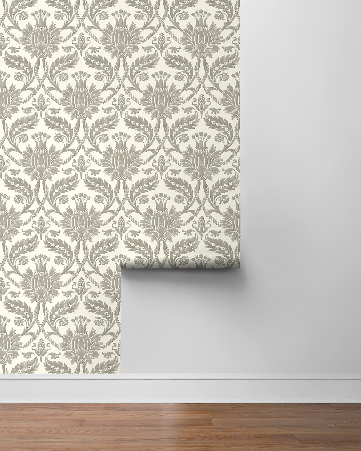 Surface Style Tulip Time Pewter Wallpaper