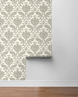 Surface Style Tulip Time Pewter Wallpaper