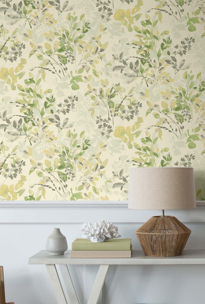 Surface Style Willow Wood Aloe Wallpaper