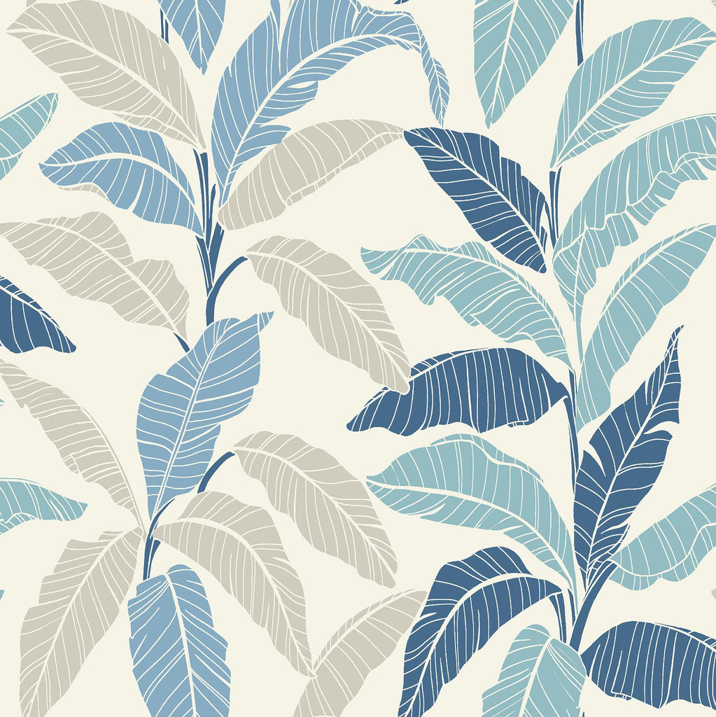 Tommy Bahama Leafy Bliss Blue Wallpaper