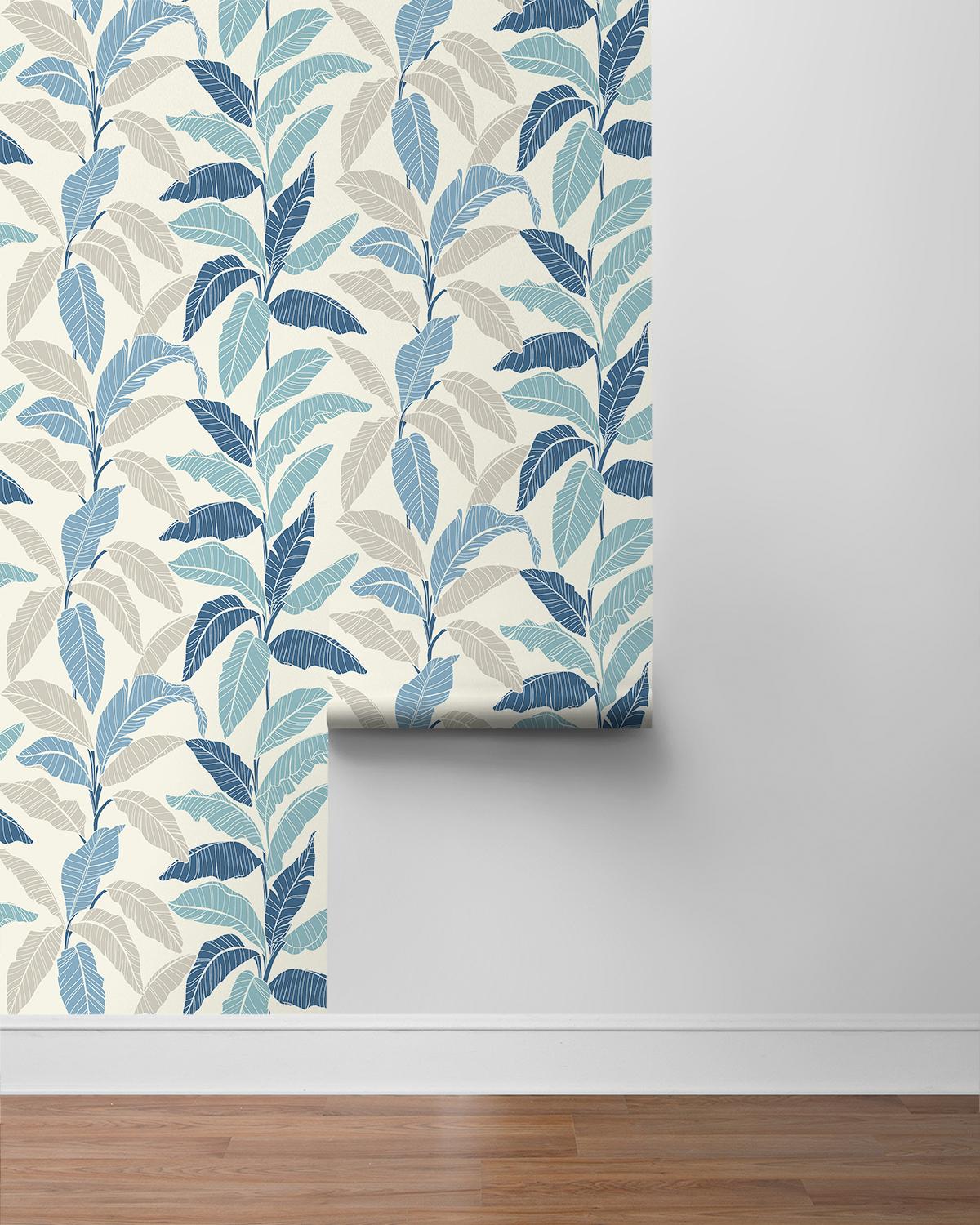 Tommy Bahama Leafy Bliss Blue Wallpaper
