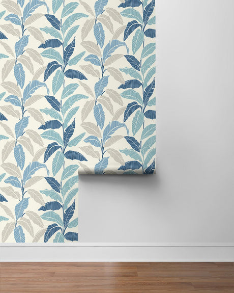 Tommy Bahama Leafy Bliss Blue Wallpaper