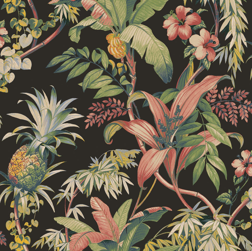Tommy Bahama Malay Botanic Ebony Wallpaper
